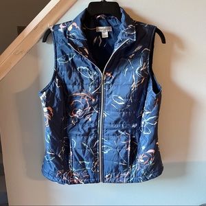 Christopher & Banks patterned zip vest